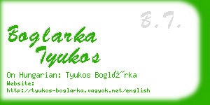 boglarka tyukos business card